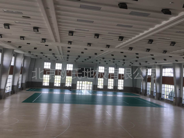 寧夏銀川體育運動地板：銀川消防總隊培訓(xùn)基地室內(nèi)體育館運動木地板案例