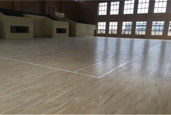 福州雷甸鎮中心小學籃球館木地板案例-4