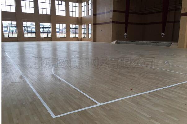 福州雷甸鎮中心小學籃球館木地板案例-6